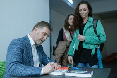 Thomas Erikson lecture in Budapest-stock-foto