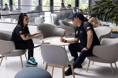 Stair running competition in MOL Campus tower in Budapest-stock-photo