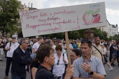 Student protest in Budapest-stock-foto