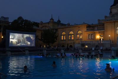 CineSpa in Szechenyi Bath in Budapest-stock-photo