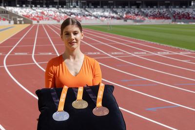 National Athletics Centre in Budapest-stock-foto