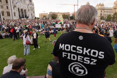 Education protest in Budapest-stock-foto