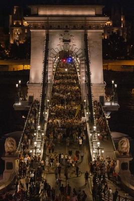 Education protest in Budapest-stock-foto
