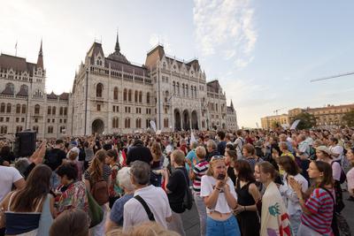 Education protest in Budapest-stock-foto