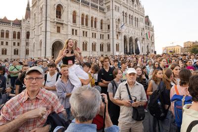 Education protest in Budapest-stock-foto