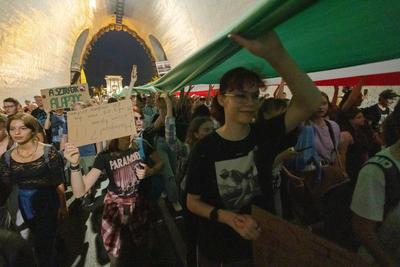 Education protest in Budapest-stock-foto