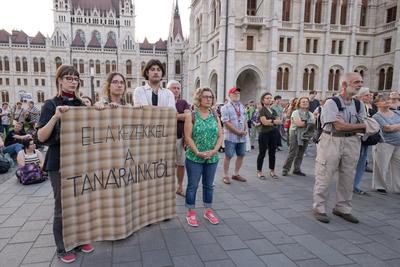 Education protest in Budapest-stock-foto