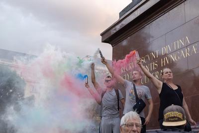 Education protest in Budapest-stock-foto