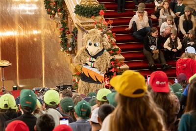 Children”s Christmas in Hungarian Parliament-stock-photo