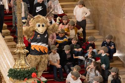 Children?s Christmas in Hungarian Parliament-stock-photo