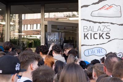 Sneaker crowd in Budapest-stock-photo