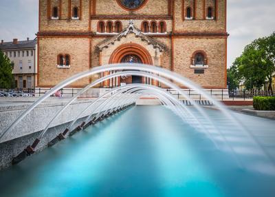 Nyíregyházi Római katolikus templom-stock-foto