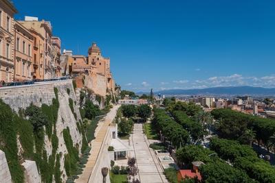 Bastion St Remy, Cagliari, Sardinia, Italy-stock-photo