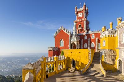 The Pena Palace near Sintra, Portugal, Europe-stock-photo