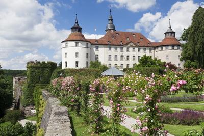 Schloss Langenburg (Langenburg Castle), Langenburg, Hohenlohe Region, Baden Wurttemberg, Germany, Europe-stock-photo