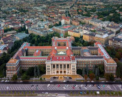Aerial photo of Budapest University of Technology and Economics-stock-photo