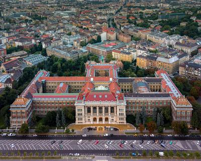 Aerial photo of Budapest University of Technology and Economics-stock-foto