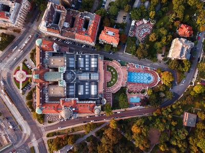 Gellert thermal bath & hotel.-stock-photo