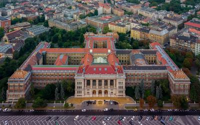 Aerial photo of Budapest University of Technology and Economics-stock-foto