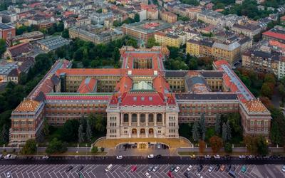 Aerial photo of Budapest University of Technology and Economics-stock-photo