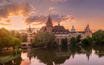 Vajdahunyad castle, Budapest, Hungary-stock-photo