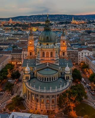 St Stephen Basilica, Budapest, Hungary-stock-photo