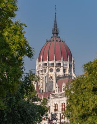 Parliament building at the bank of Danube river, Budapest, Hungary-stock-foto