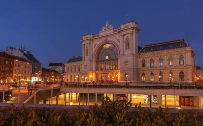 Budapest Keleti railway station, Budapest, Hungary-stock-photo