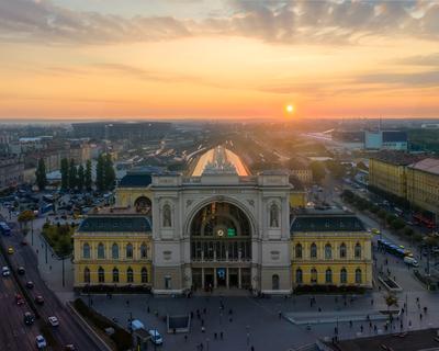 Keleti railway station in Budapest-stock-photo