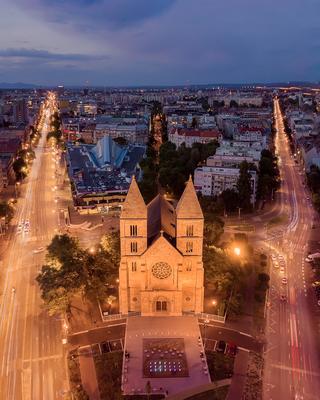 Lehel square, Budapest, Hungary-stock-foto