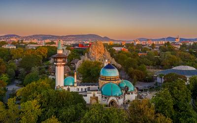 Zoo from above, Budapest, Hungary-stock-foto