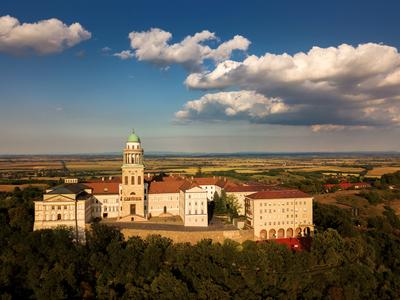 Pannonhalama Benedictine abbey.-stock-photo