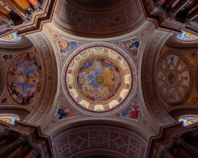 Eger gothic cathedral-stock-foto