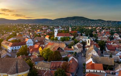 Szentendre cityscape-stock-foto