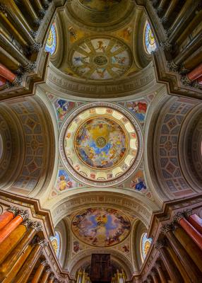 Eger gothic cathedral-stock-foto