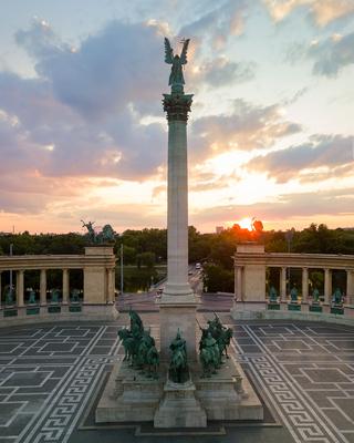 Heroes square-stock-photo