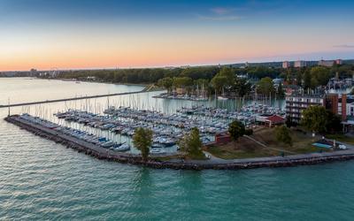 Siofok port, Yacht port-stock-photo