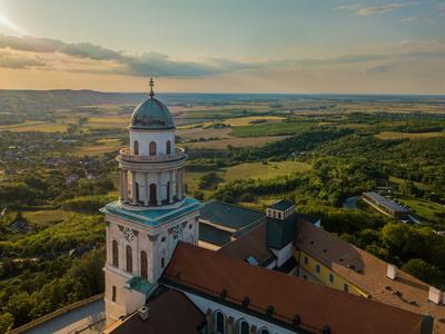 Pannonhalama Benedictine abbey.-stock-photo