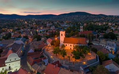 Szentendre cityscape-stock-foto