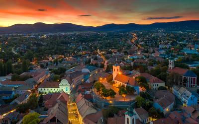 Szentendre cityscape-stock-foto
