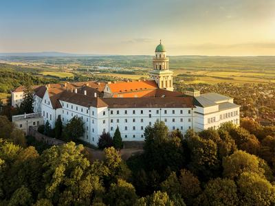 Pannonhalama Benedictine abbey.-stock-photo