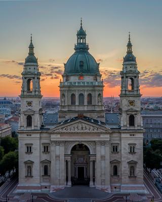 St stephen basilica in Budapest, Hungary.-stock-photo