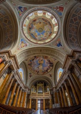 Eger gothic cathedral-stock-foto