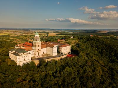 Pannonhalama Benedictine abbey.-stock-photo