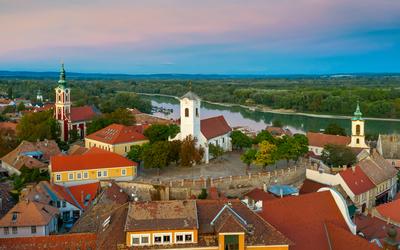 Szentendre cityscape-stock-foto