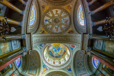 Eger gothic cathedral-stock-foto