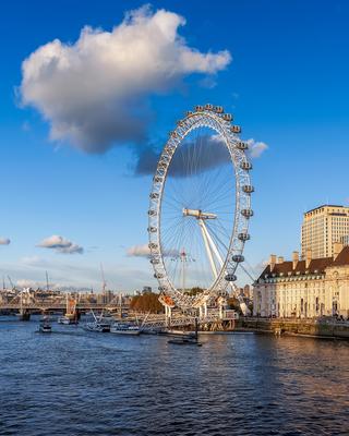 11.07. London, UK, London, The London eye with spiral handrail-stock-photo