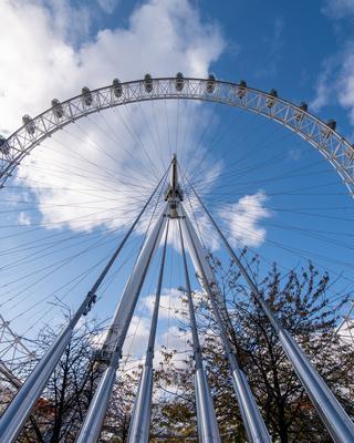 11.07. London, UK, London, The London eye with perspective-stock-foto