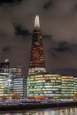 London Cityscape about the bank of Thames river.-stock-photo