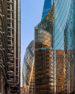 Skyscrapesr in london. Lime street-stock-photo